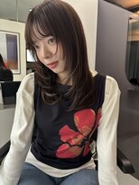 キー(kii)&nbsp;顔まわりレイヤー/レイヤーカット/ベージュ/オリーブ