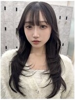 アッシュ 洋光台店(Ash)&nbsp;レイヤーカット韓国風ダブルカラー顔周り前髪カットボブ