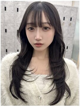 アッシュ 洋光台店(Ash) レイヤーカット韓国風ダブルカラー顔周り前髪カットボブ