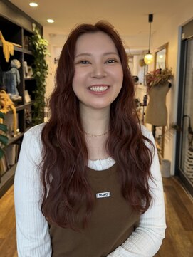 シアン ヘア デザイン(cyan hair design) ほんのりレッドな春夏オレンジ