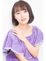 モニカ 西宮北口(Monica)&nbsp;大人かわいい伸ばしかけグレージュナチュラルボブ