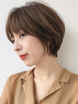 サロン(Salon)&nbsp;大人可愛い 耳掛け小顔ショート 艶イルミナカラー/Salon  菅野