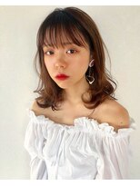 ミリ 千歳烏山(Mili CARE&SPA)&nbsp;【Mili 千歳烏山】カーキグレージュ×シースルーバング大人ロブ