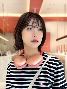 アフロートリノ(AFLOAT Leino) 【修】20代30代40代◎透明感カラー×韓国切りぱなしボブ