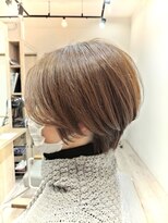 ヘアサロン アンフェール(Hair Salon Amfaire) 小林/30代丸みショート/ハンサムバング