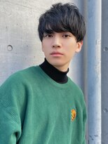 ハニーシブヤ(HONEY shibuya)&nbsp;脱束感マッシュパーマ刈り上げツーブロック黒髪