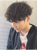 メンズパーマ波巻きスパイラルパーマメンズマッシュ群馬県太田市