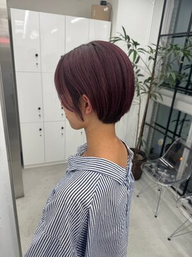 ジルスタジオ(JILL STUDIO) JILL STUDIO ショートカット×ピンクブラウン