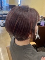 アントワープトーキョー(antwerp TOKYO)&nbsp;50代大人ショートボブ暖色カラー根元パーマ白髪ぼかしハイライト