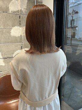 ユニ バイ ミリィ 四日市(uni by mily) 【uni馬場】オレンジベージュ/TOKIO/髪質改善/ミディアム