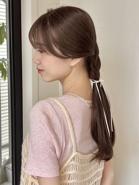 ローネス ギンザ(LONESS ginza) レイヤーカット/小顔カット/マロンベージュ/くすみベージュ