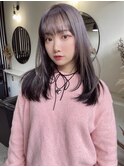 ショートウルフ ミディアムレイヤーカット前下がりボブマッシュ