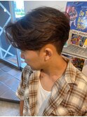 メンズカットセンターパートマッシュ毛流れヘアフェード
