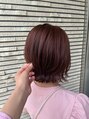 ソレイユ(soleil)&nbsp;くびれボブ×ピンクブラウン。トップに入れたレイヤーで立体感♪