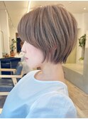 【Say.福岡】ショートボブ×ミルクティーベージュ×ケアブリーチ