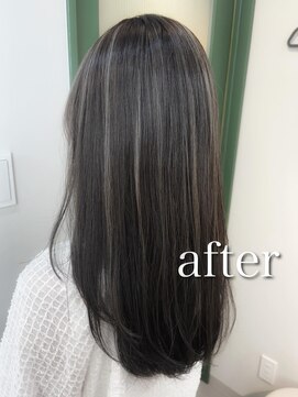 レイヤー/ショートボブ/ハイライト/白髪ぼかし/市川/30代40代