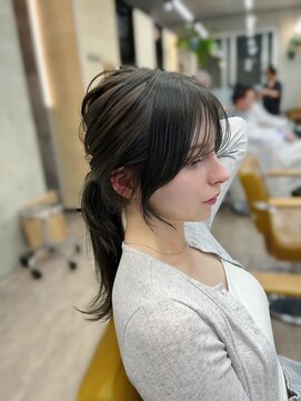 ソルトウォーター(SALT WATER) 似合わせカット/オリーブグレー/透明感カラー恵比寿/代官山