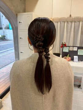 ヘアーブレイス(hair brace) 千葉駅/着物ヘア/大人ガーリー/ダークアッシュ/似合わせカット