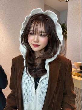 天神美容室 ハッシュカット×小顔レイヤー×韓国巻き×髪質改善