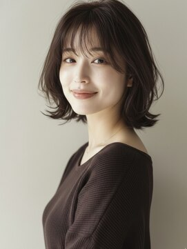 コトナ 越谷店 ミディアム20代30代ストレートレイヤー前髪なし前髪あり越谷
