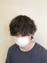 アンサ 伏見桃山店(ANSA)&nbsp;ショートウルフ/緩め波巻きパーマ/メンズカット/パーマ/伏見桃山