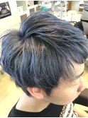 韓国風◎ブルーグレージュ×爽やかメンズカットツーブロック