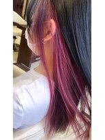 アース 高崎店(HAIR & MAKE EARTH)&nbsp;インナーカラー　ピンク
