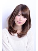 扱いやすいワンカールデジパー×包み込むような顔まわりレイヤー