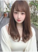大人かわいいテラコッタフェザーバング小顔ヘア20代30代吉祥寺