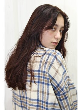 デイ(DAY.) 暖色系カラー　ロングヘア　レッドブラウン