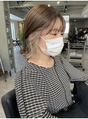 20代30代大人かわいいホワイトベージュインナーカラー