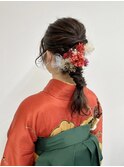【BelleCoupes】三島直子 卒業式 袴着付けヘアセット 編み下ろし