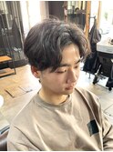 センターパート ニュアンスパーマ
