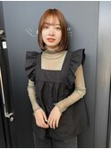 【竹之内蔵人】艶感ベージュ/丸みボブ/小顔ライン/ぱっつんボブ