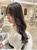 ロングヘア/アッシュグレージュ/艶髪/トリートメント