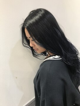 シャル 町田(shalu) 透明感のある大人の落ち着き/ネイビーBLACK/20代30代40代