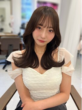 ハピネス 梅田茶屋町店(HAPPINESS) 韓国くびれレイヤー ショコラブラウン 透明感カラー髪質改善