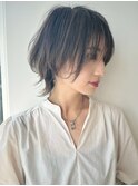 コントラストハイライト　ネオウルフ　ボブウルフ　ウルフカット