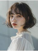 大人かわいい柔らかふんわりボブパーマ