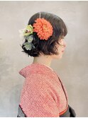 卒業式/成人式/ボブパーマ/着物ヘアセット【shiho】