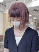 ピンクとバングカラー○