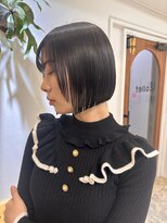 コレット 大宮(collet)&nbsp;大宮韓国タッセルボブヘイリー切りっぱなし前下がりボブ20代30代