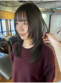 【あきら】セミロングレイヤーカットハッシュカット顔周りカット