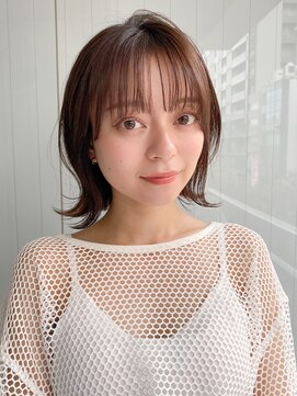エトラ 渋谷店(etora) 前髪 外ハネボブ ワイドバング イメチェン 美髪"