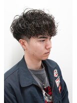 カーウォッシュバーバー(CARWASH BARBER)&nbsp;メンズカット韓国マッシュスペインカールブルーブラック0403