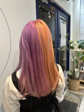リラ ヘア サロン(rela hair salon) オレンジ×バイオレット