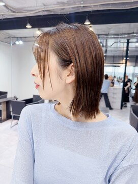 ファンナギンザ(FaNNa ginza) フェイスレイヤー/ブリーチなしカラー/グレージュ/髪質改善/小顔