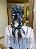 20代30代ヘアアレンジ二次会結婚式お呼ばれ編み下ろし
