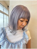 シルバーブロンドとボブ【天間　彩香】