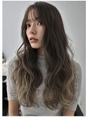 ハイトーンベージュ×波ウェーブ【TELA HAIR　土浦】